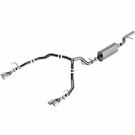 BORLA 140856 5.3L V8 AT 2 4WD 4DR Cat Back Exhaust for 2021-2022 Chevrolet Tahoe, Black B25_140856